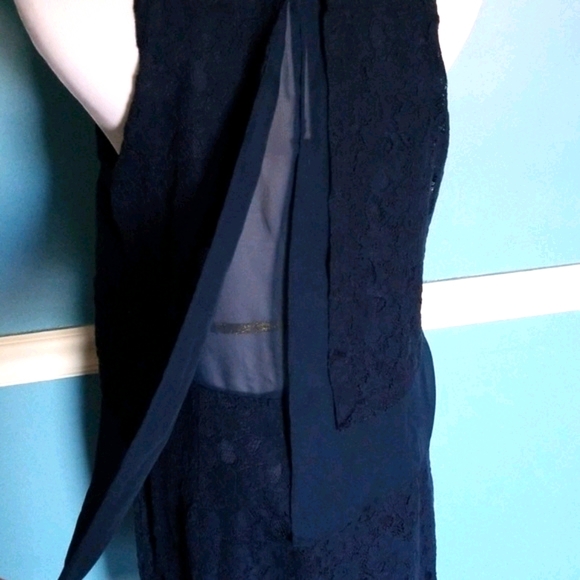 Navy Layered Lace Dress by Betsey Johnson  10 - Picture 6 of 7